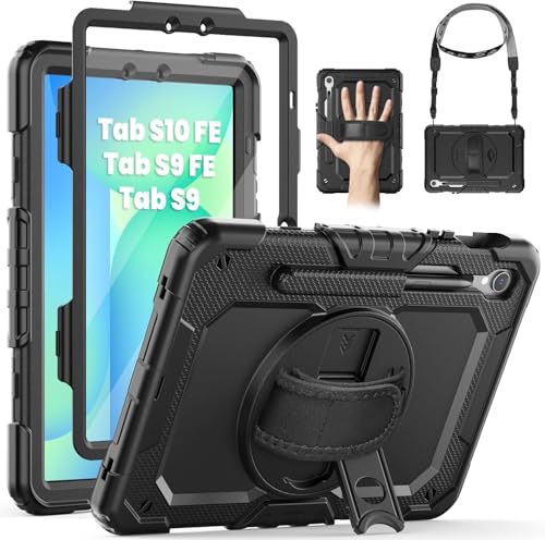 ZORBES® Samsung Galaxy Tab S10 FE/ S9 FE/ S9 5G Case (10.9''/11''), Heavy Duty Shockproof Protective Case with Screen Protector, Rotating Stand ZORBES® Samsung Galaxy Tab S10 FE/ S9 FE/ S9 5G Case (10.9''/11''), Heavy Duty Shockproof Protective Case with Screen Protector, Rotating Stand